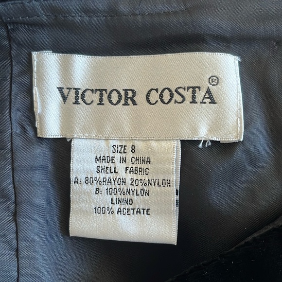 Vintage Victor Costa blk velvet skirt with peticoat sz 8 - Picture 2 of 4
